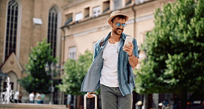 Man with a phone Man with a phone