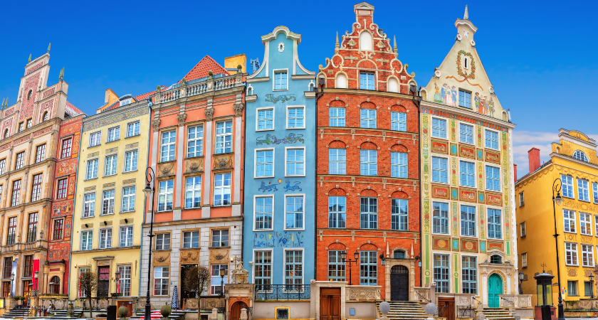 gdansk colorful houses