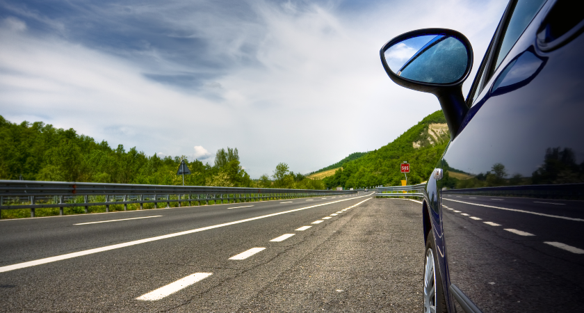 car on the road