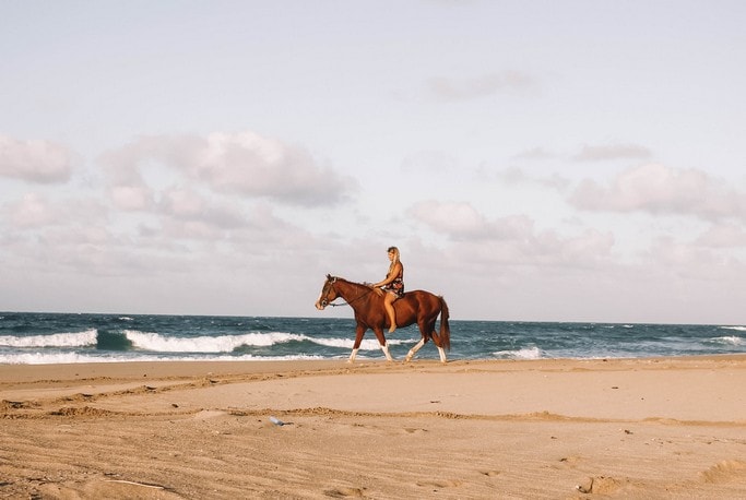 Jízda na koni na pláži