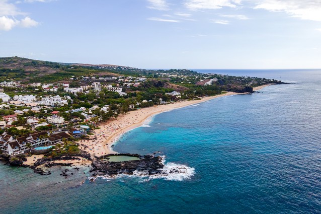 Pláž, laguna Boucan Canot - ostrov Reúnion